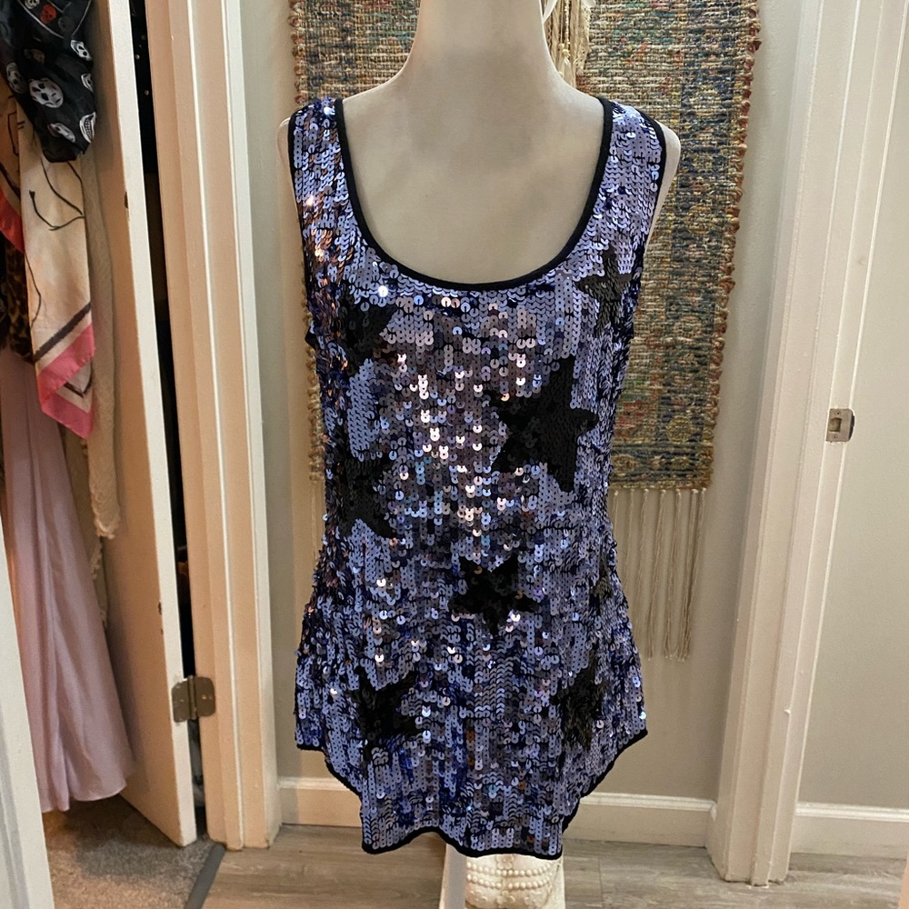 NWOT Studio Star-Themed Sequined Tank